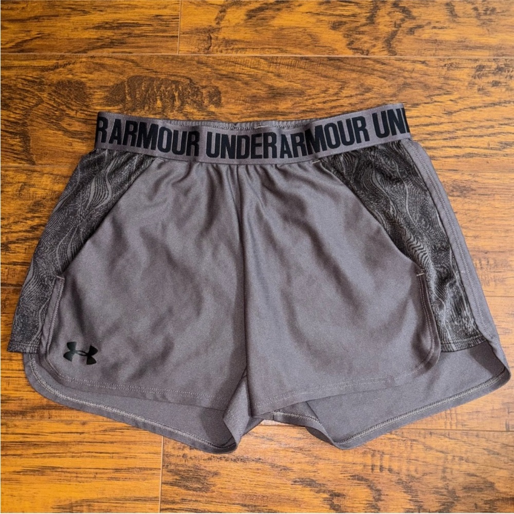 Under Armour Heatgear Play Up 2.0 Shorts Grey Athletic Running Short + Pockets
